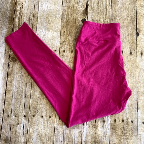 Pink Lularoe pink leggings - Picture 3 of 5